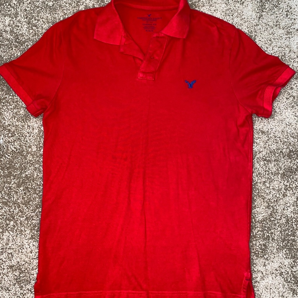 Red Collared Shirt